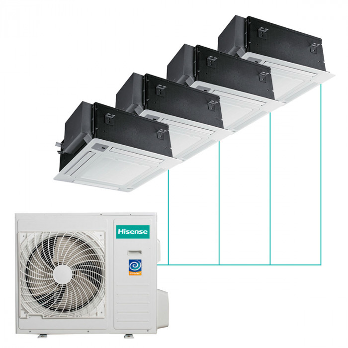 Кассетная мульти-сплит-система Hisense R32 на 4 комнаты