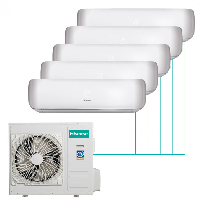 Настенная мульти-сплит-система Hisense Premium Desing Fm Dc Inverter R32 на 5 комнат