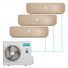 Настенная мульти-сплит-система Hisense Premium Champagne Fm Dc Inverter R32 на 3 комнаты