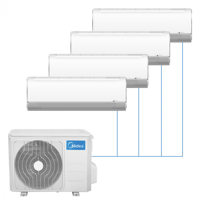 Настенная мульти-сплит-система Midea Breezeless на 4 комнаты