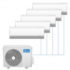 Настенная мульти-сплит-система Midea Breezeless на 5 комнат