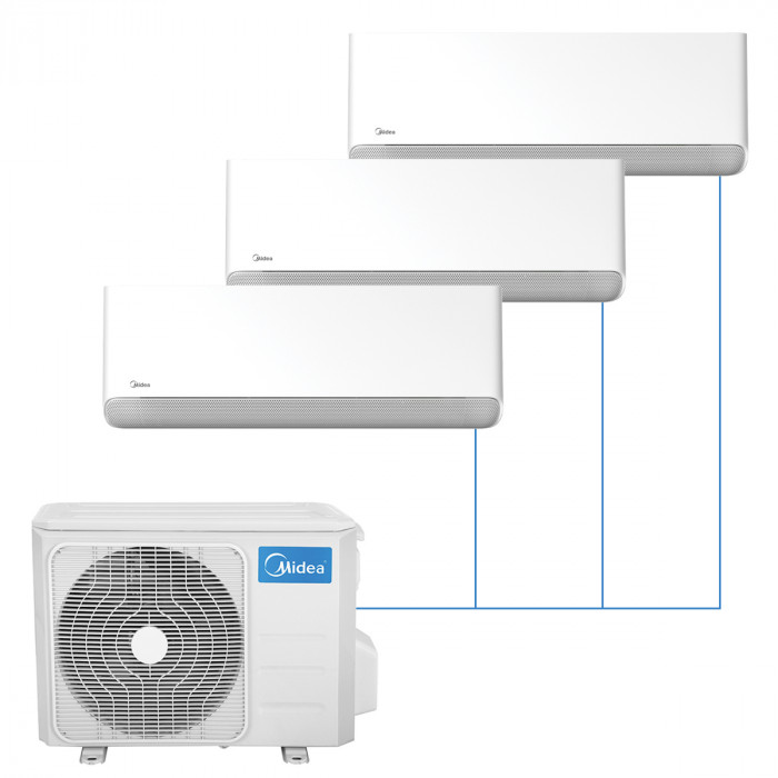 Настенная мульти-сплит-система Midea Breezeless E на 3 комнаты