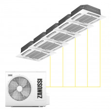Кассетная сплит-система Zanussi Multi Combo ERP DC на 5 комнат