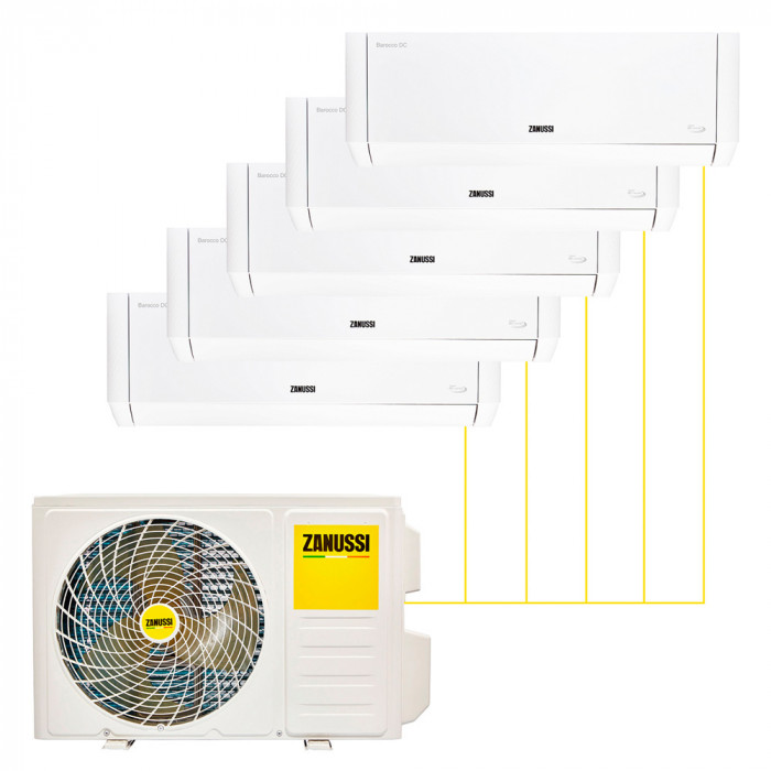 Настенный кондиционер Zanussi Multi Combo ERP DC 2 White на 5 комнат